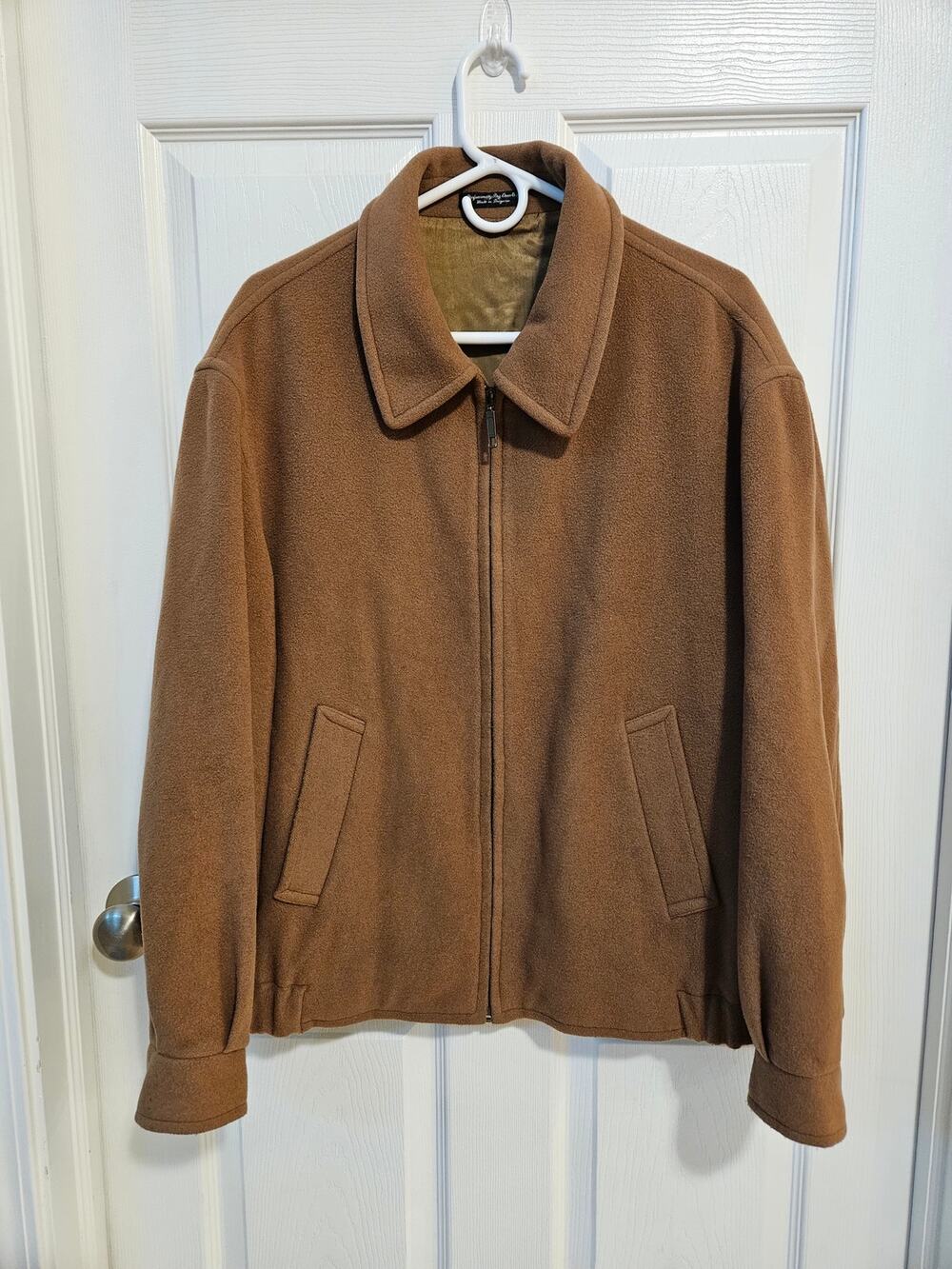 Vintage 90s Baracuta Wool Cashmere Blend Harrington Jacket Mens XL fits like M/L